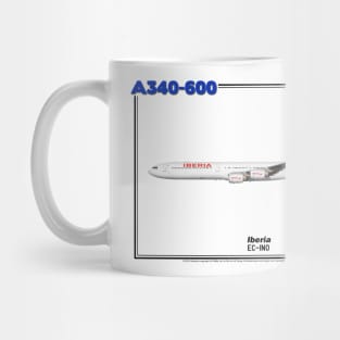 Airbus A340-600 - Iberia (Art Print) Mug